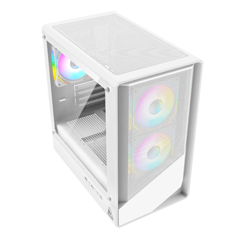 TAG Gamerz Starlight ARGB MATX Mid Tower Cabinet (White)