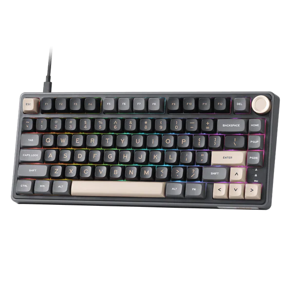 ROYAL KLUDGE RK R75 75% RGB Mechanical Wired Gaming Keyboard ( Phantom ) ( RK Brown )