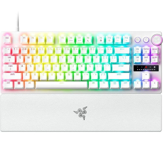 RAZER Huntsman V3 Pro Tenkeyless RGB Analog Optical Wired Gaming keyboard ( White )