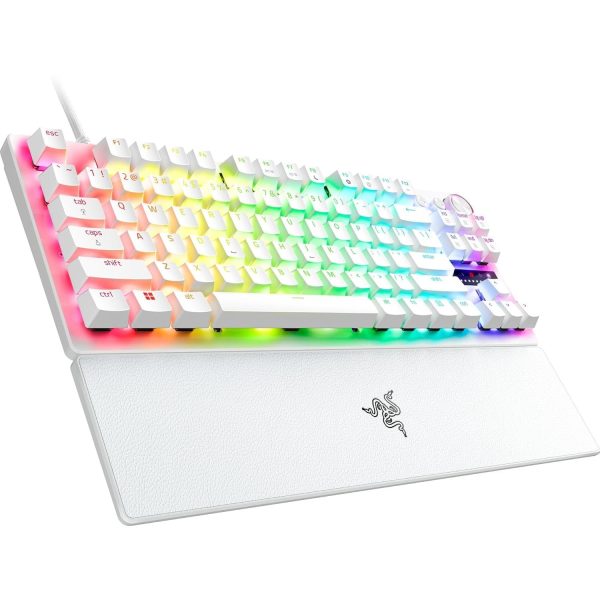 RAZER Huntsman V3 Pro Tenkeyless RGB Analog Optical Wired Gaming keyboard ( White )