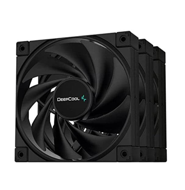 DEEPCOOL FK120 120mm 4-Pin PWM Non-RGB Cabinet Fan (Black) (Triple Pack)