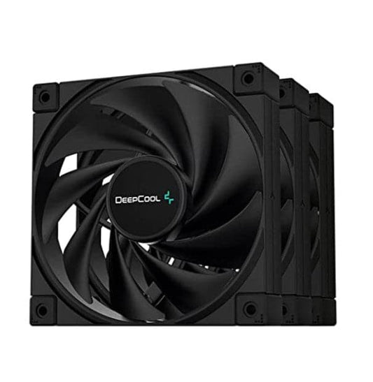 DEEPCOOL FK120 120mm 4-Pin PWM Non-RGB Cabinet Fan (Black) (Triple Pack)