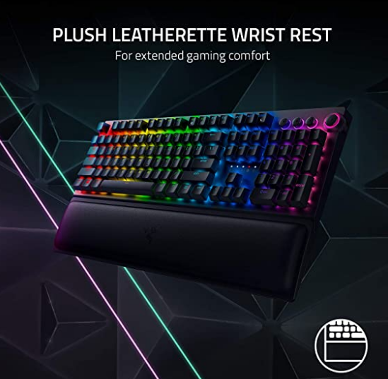 RAZER BlackWidow V3 Pro RGB Full Size Mechanical Wireless + Bluetooth Gaming Keyboard ( Razer Green Switch )
