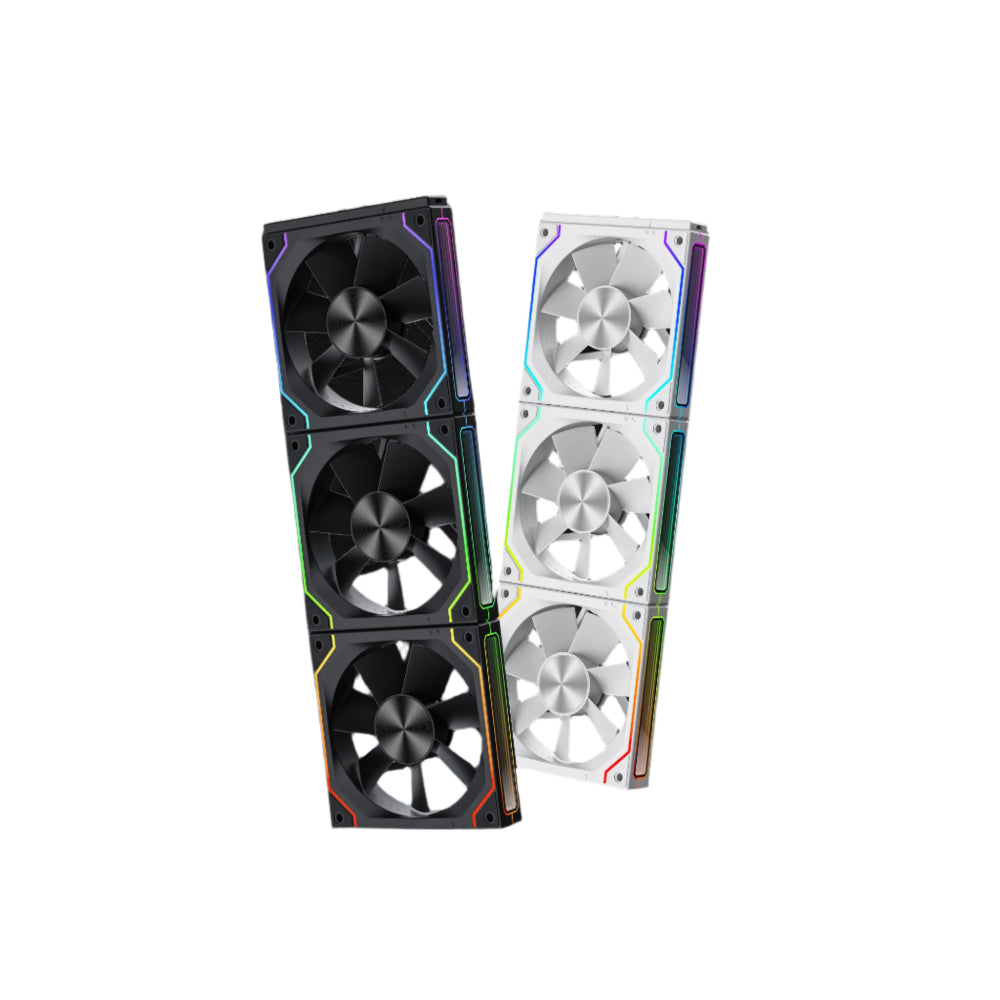 ANT ESPORTS ShiftFlow 120MM ARGB Cabinet Fan ( White ) ( Triple Pack )