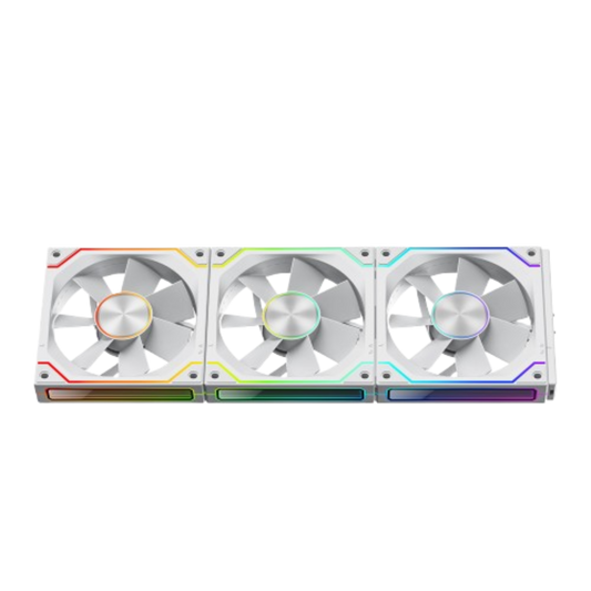 ANT ESPORTS ShiftFlow 120MM ARGB Cabinet Fan ( White ) ( Triple Pack )