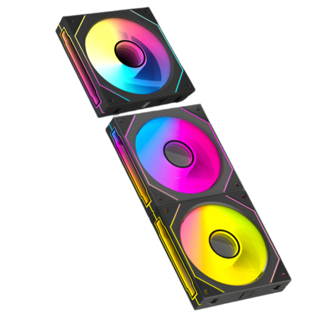 ANT ESPORTS Stackerflow 120mm ARGB Cabinet Fan ( Black ) ( Triple Pack )