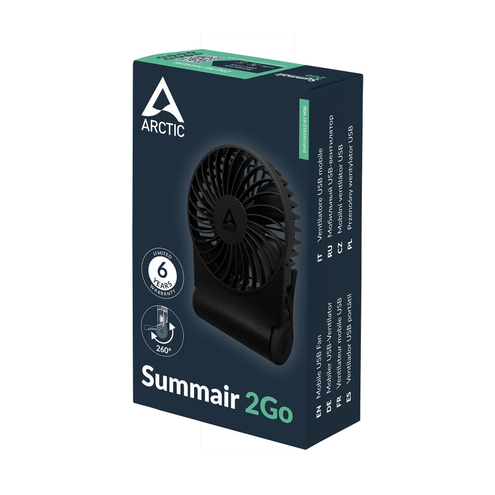 ARCTIC Summair 2Go Handheld Fan ( Black )