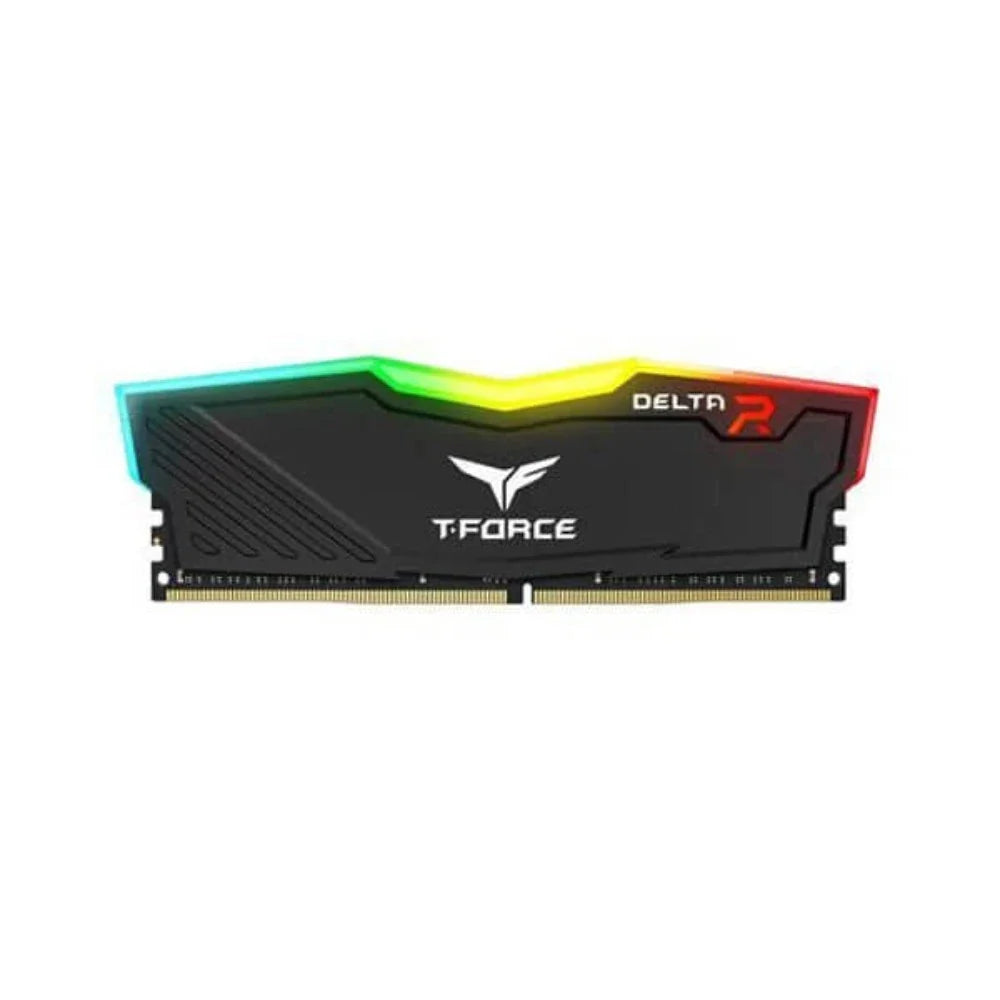 TEAMGROUP T-Force Delta RGB 16GB ( 16GB x 1 ) 3600MHz DDR4 RAM ( Black) ( CL18 )