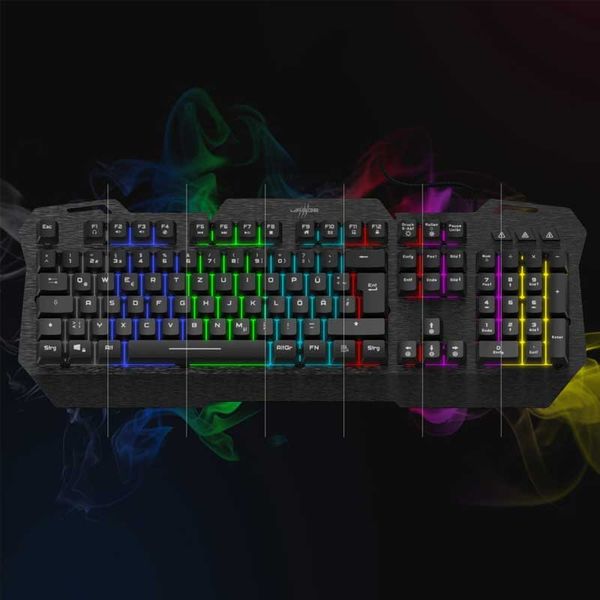 HAMA Exodus 450 Full Size Semi Mechanical Wired Metal Gaming Keyboard ( Black )