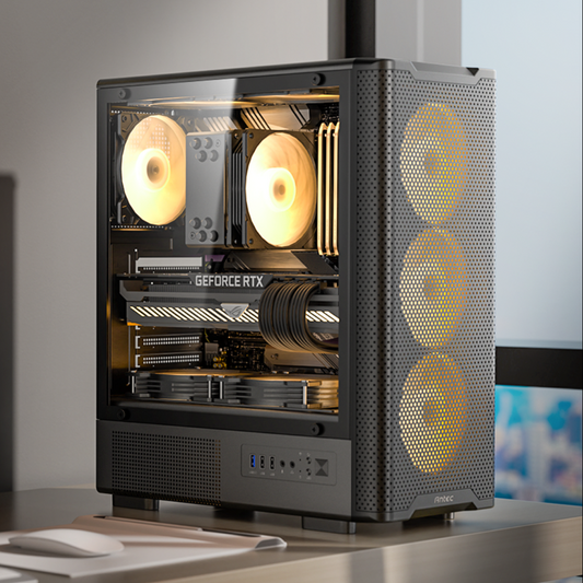 Brain Tech PC ( AMD Ryzen 5 7600 / NVIDIA RTX 5060 8GB / 16GB RAM DDR5 / 500GB M.2 NVME Gen4 SSD ) Custom PC Build ( For Flight Simulator & Racing Simulators )