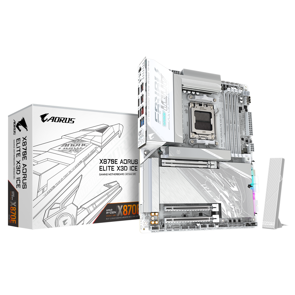 GIGABYTE X870E Aorus Elite X3D Ice Wifi7 DDR5 AMD Motherboard