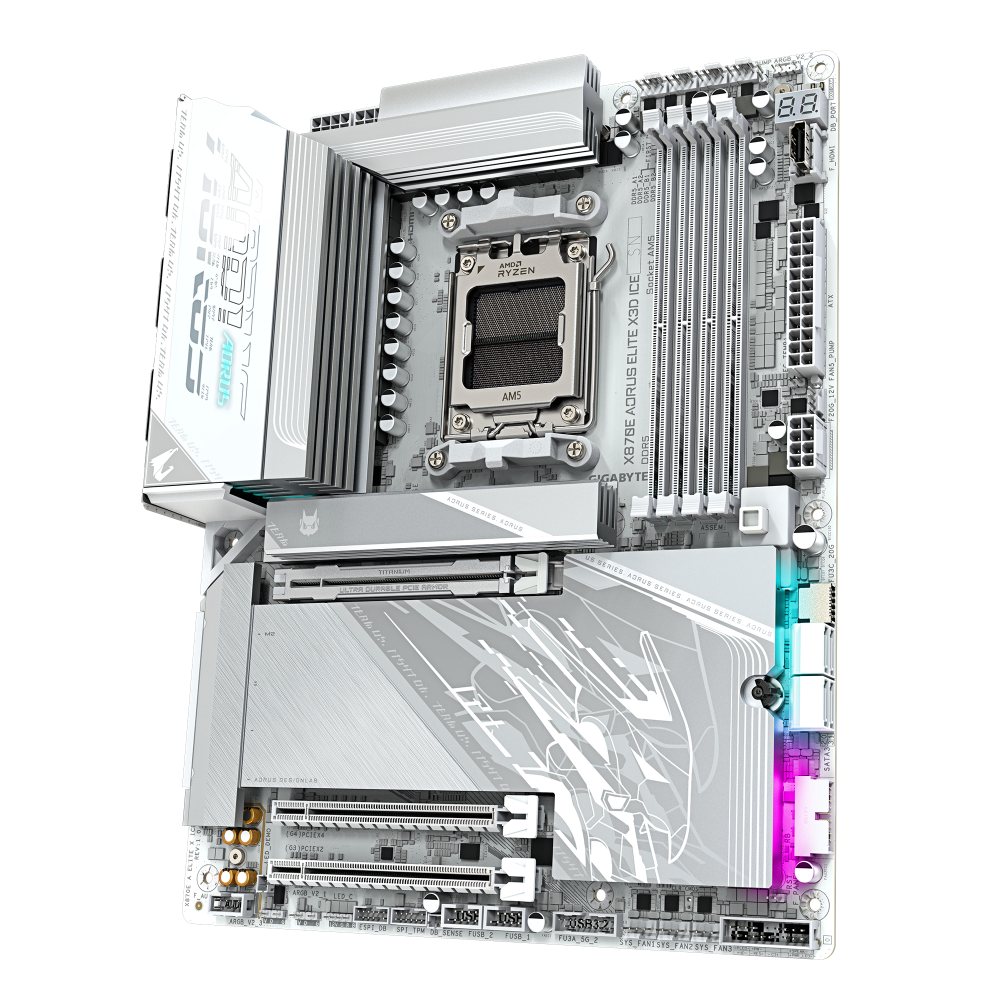 GIGABYTE X870E Aorus Elite X3D Ice Wifi7 DDR5 AMD Motherboard