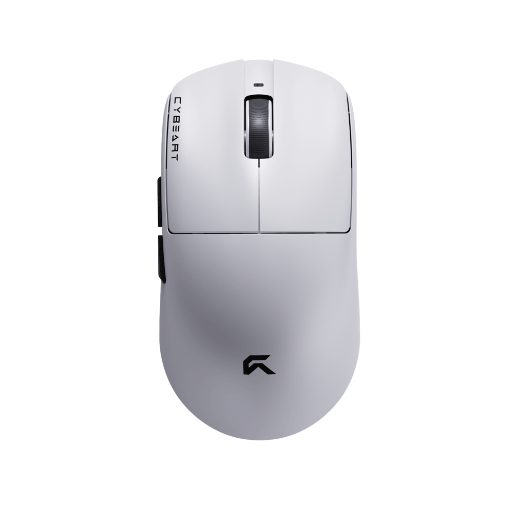 CYBEART Xeus 8K Wireless Tri Mode Ambidextrous Gaming Mouse ( White ) ( 42000DPI / 5 Macro Buttons )