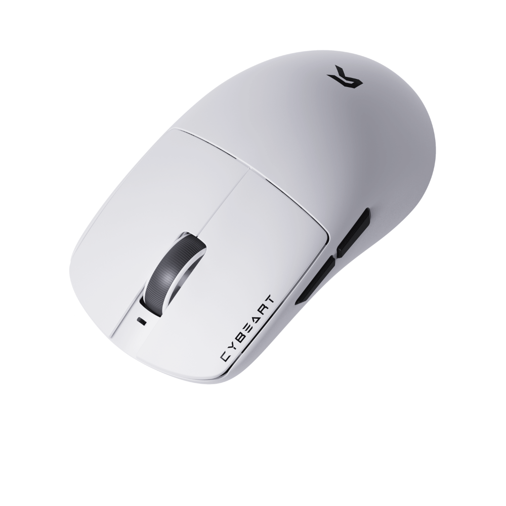 CYBEART Xeus 8K Wireless Tri Mode Ambidextrous Gaming Mouse ( White ) ( 42000DPI / 5 Macro Buttons )