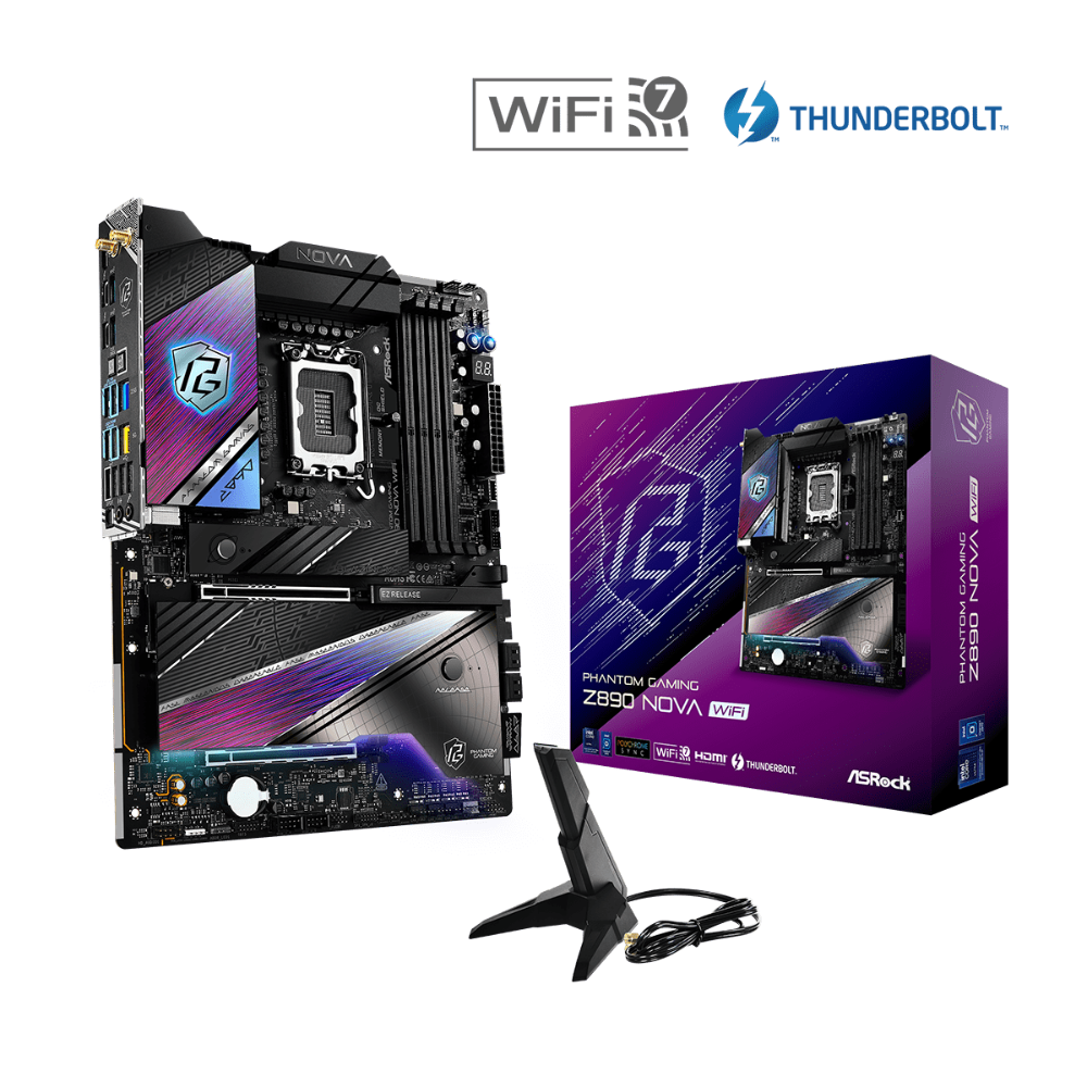 ASROCK Phantom Gaming Z890 Nova Wifi DDR5 Intel Motherboard ( Black )