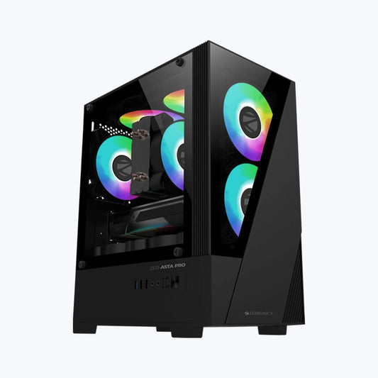 ZEBRONICS Asta Pro RGB MATX Mini Tower Cabinet ( Black )