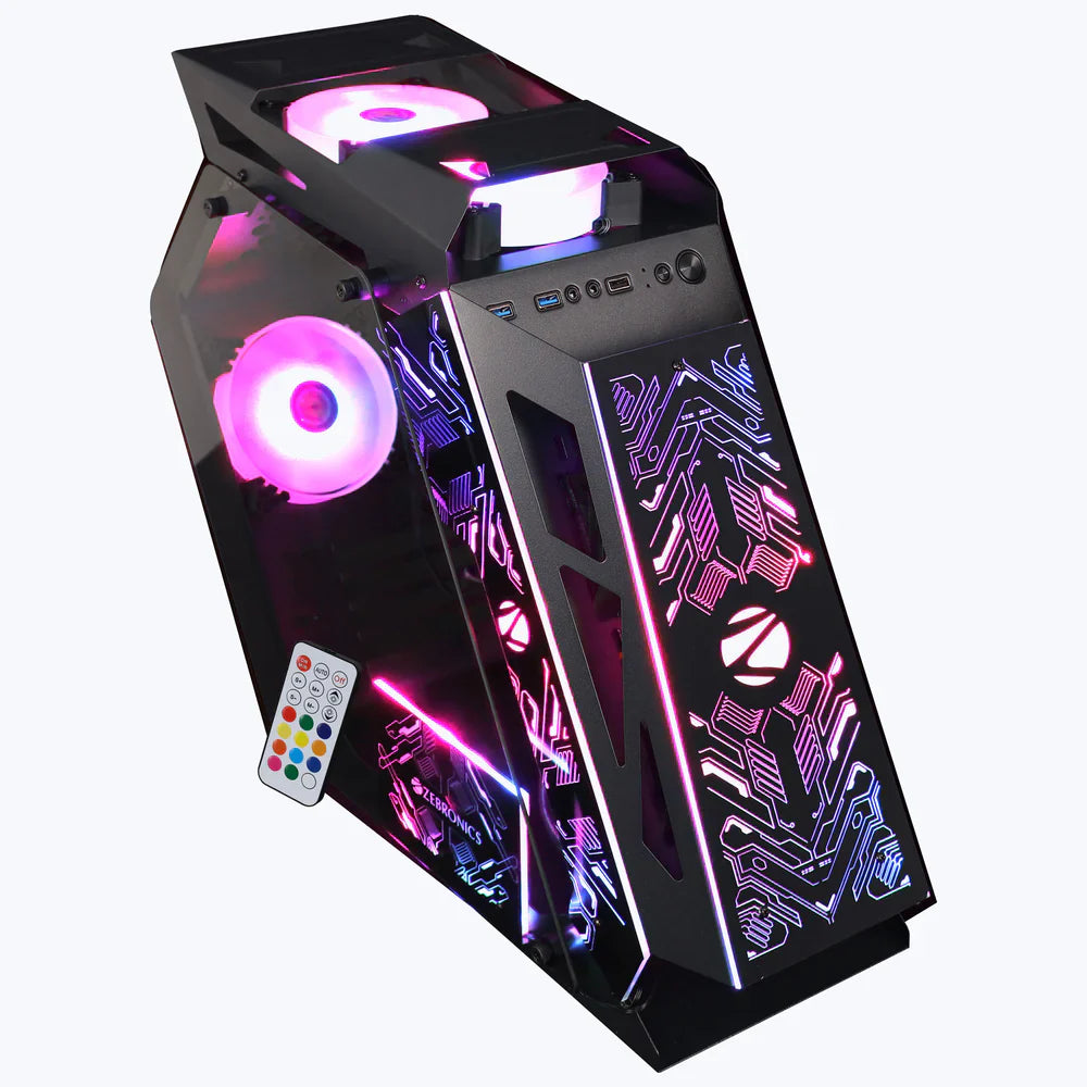 ZEBRONICS Valhalla Neo ARGB MATX Mid Tower Cabinet ( Black )
