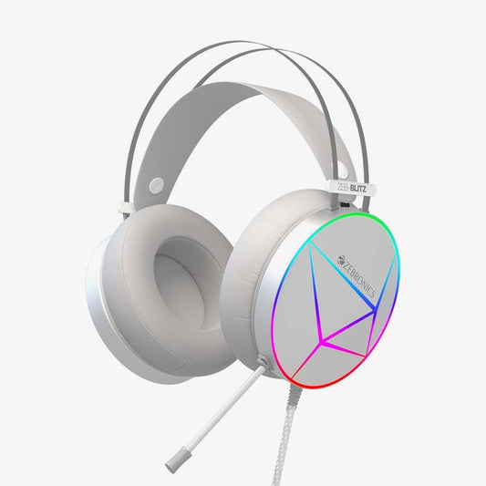ZEBRONICS BLITZ USB RGB Wired 7.1 Surround Gaming Headphones with Mic (White) ( PC )