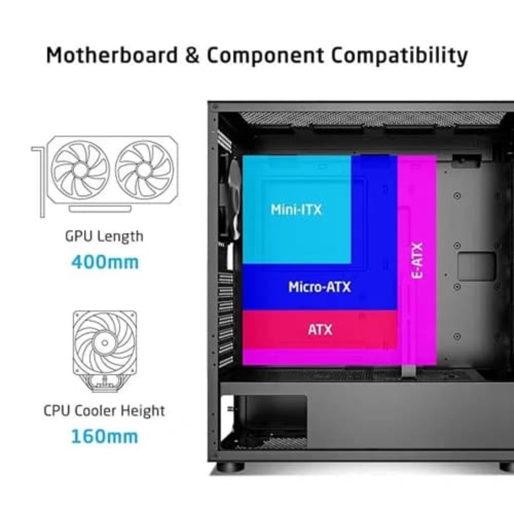 PROLAB DESIGN AI628 EATX Mid Tower Cabinet ( Black )