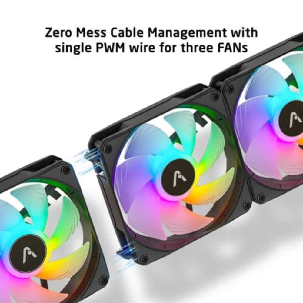 PROLAB DESIGN AI360LCD ARGB 360mm CPU Liquid Cooler ( With LCD Display ) ( Black )