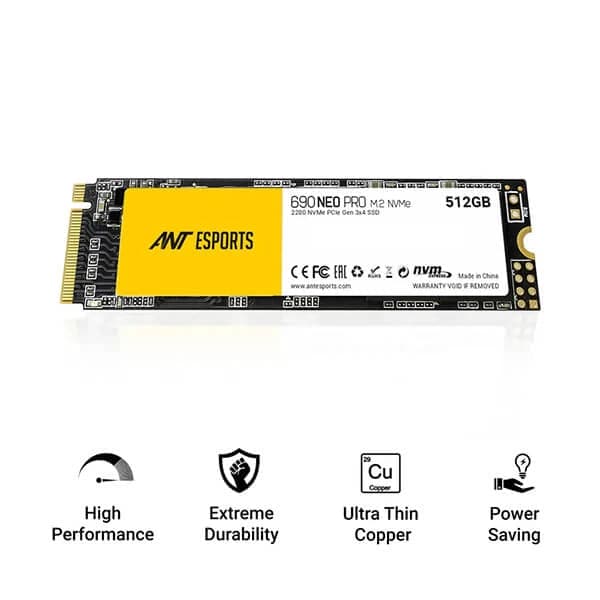 ANT ESPORTS 690 Neo Pro 512GB M.2 NVME Gen3 Solid State Drive (SSD)