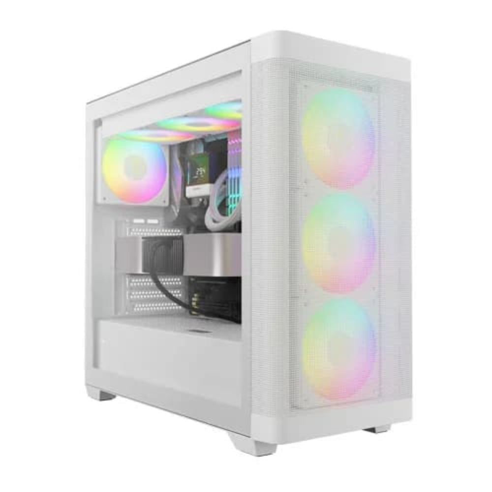 GAMDIAS Athena M3 ARGB EATX Mid Tower Cabinet (White)