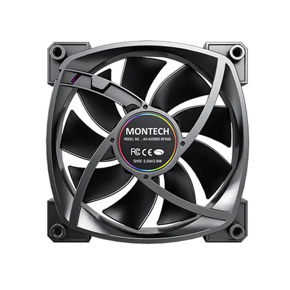 MONTECH AX120 PWM 120mm ARGB Cabinet Fan (Black) (Triple Pack)