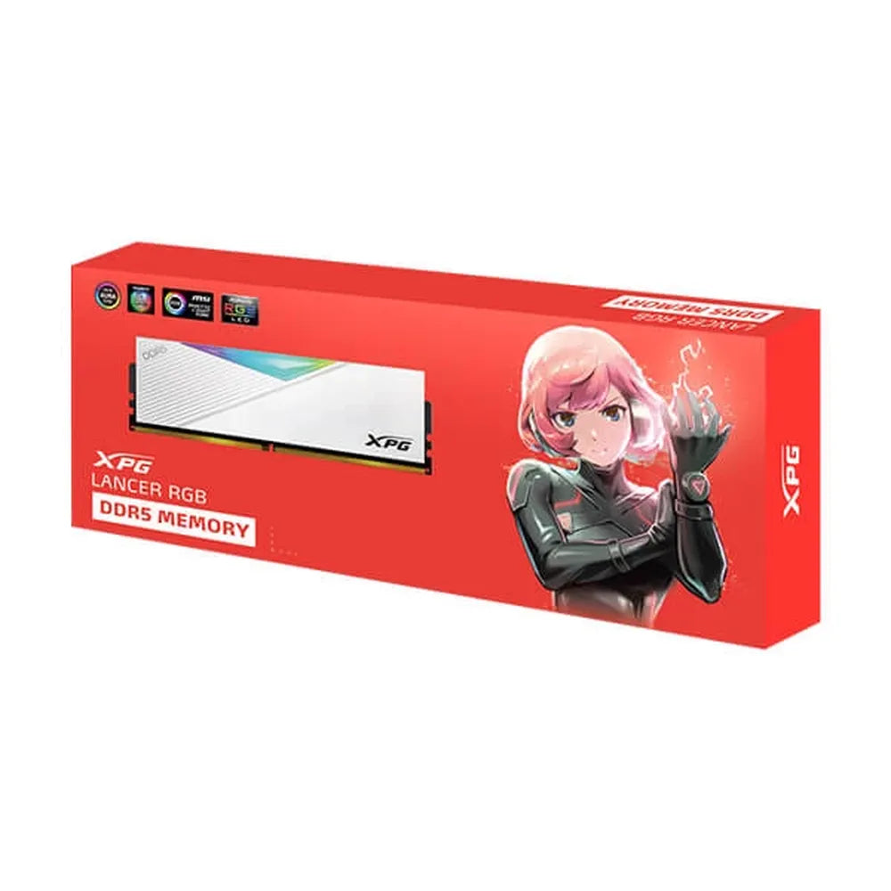 ADATA XPG Lancer RGB 16GB ( 16GB X 1 ) 6000MHz DDR5 RAM ( White ) ( CL30 )
