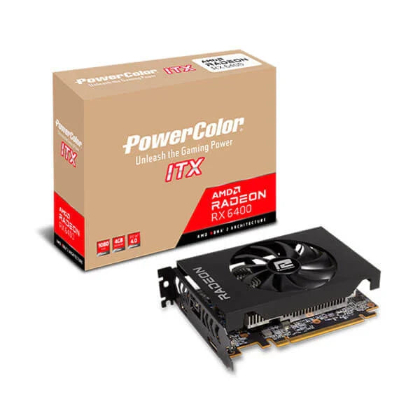 POWERCOLOR Radeon RX 6400 ITX 4GB AMD Graphic Card