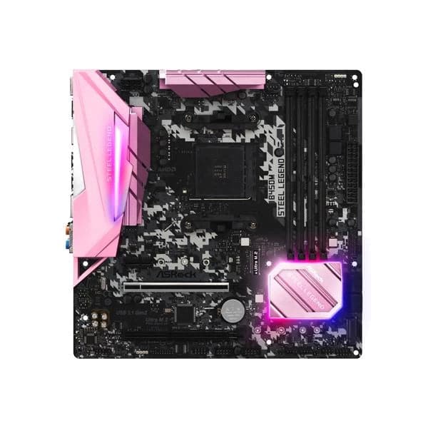 ASROCK B450M Steel Legend Pink Edition DDR4 AMD Motherboard