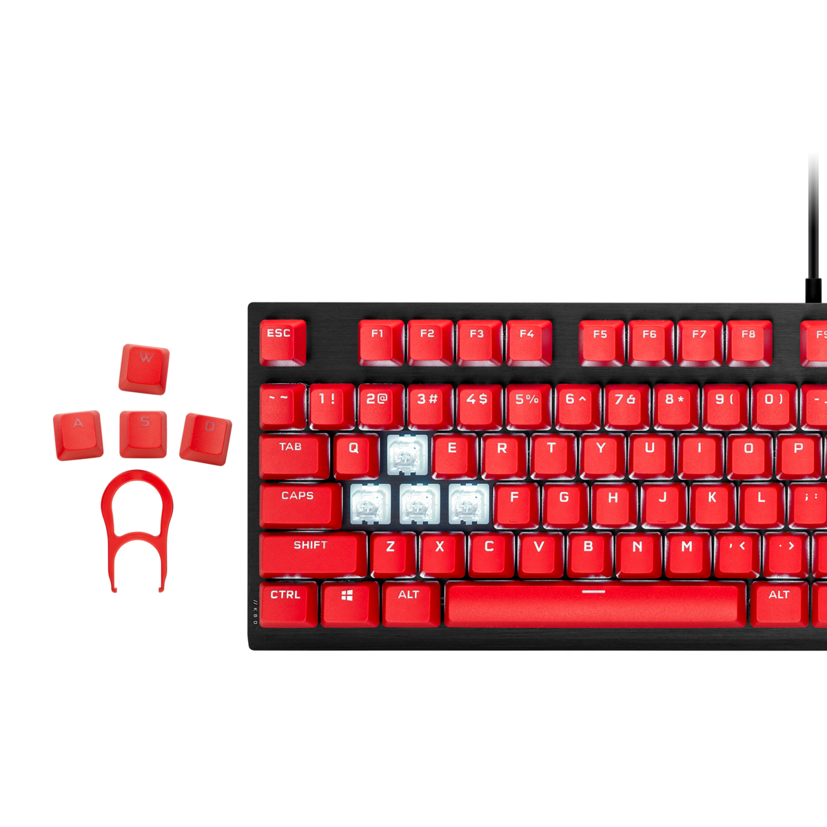 CORSAIR PBT Double Shot Pro Keycap Mod Kit ( Origin Red )