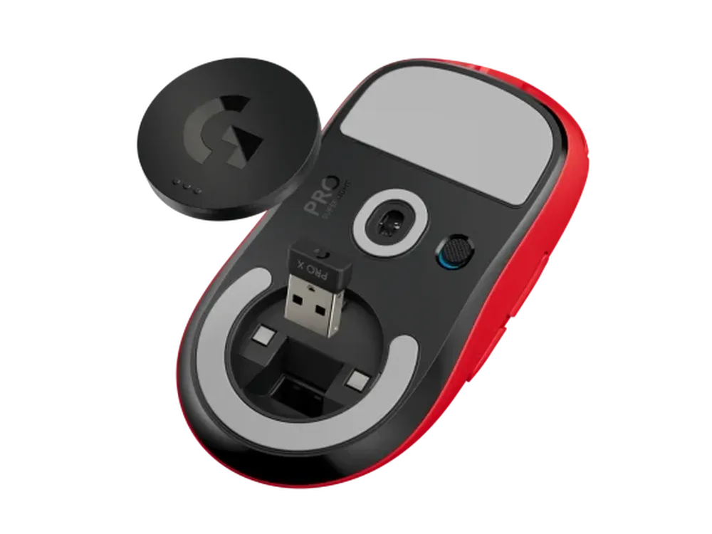 LOGITECH G Pro X Superlight Wireless Ambidextrous Gaming Mouse ( 25600DPI / 5 Macro Buttons ) ( Red )