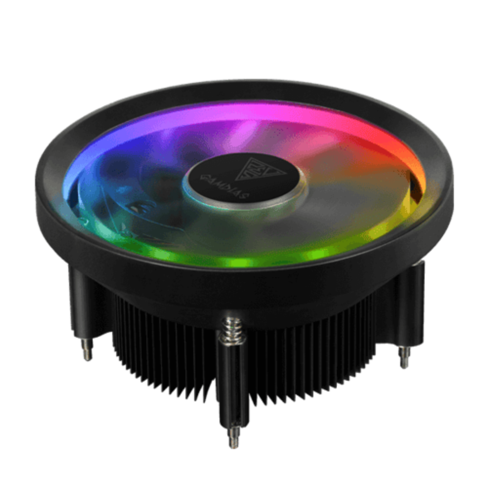 GAMDIAS Boreas E1L-010 RGB 90mm Single Tower CPU Air Cooler ( Black )