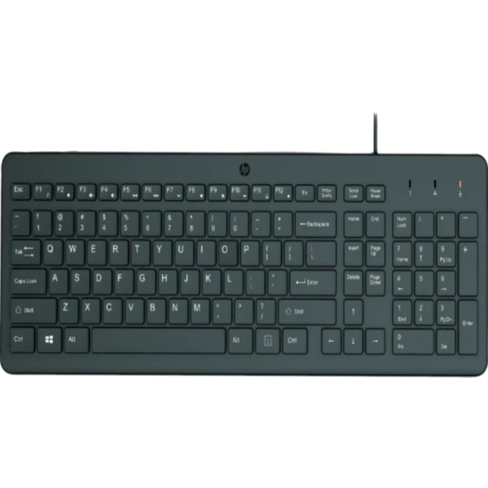 HP 150 Full Size Membrane Switch Wired Gaming Keyboard ( Black ) ( 240J7AA )
