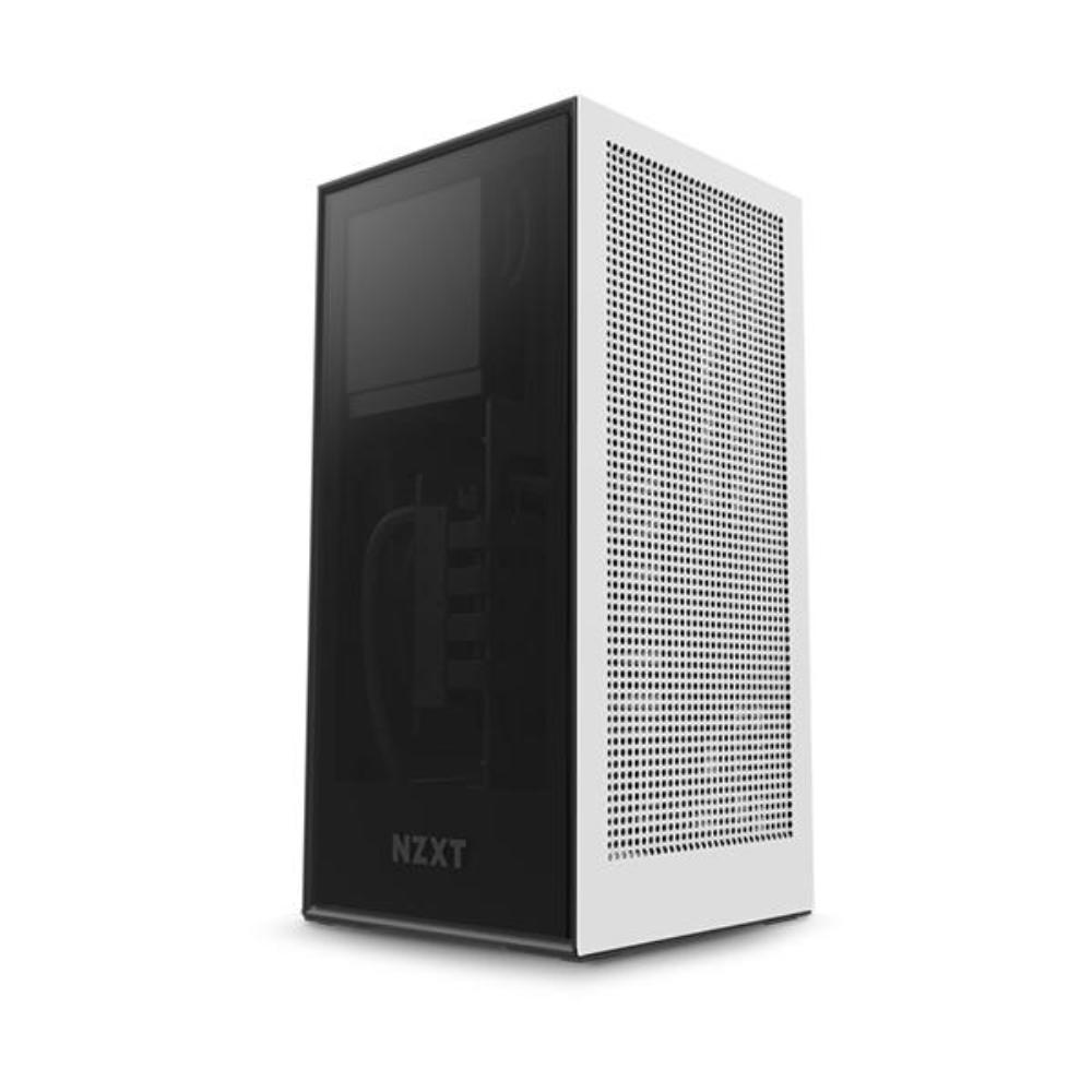 NZXT H1 ITX Mini Tower Cabinet With PSU, AIO, and Riser Card (Matte-White)