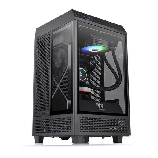 THERMALTAKE The Tower 100 ITX Mini Tower Cabinet (Black)