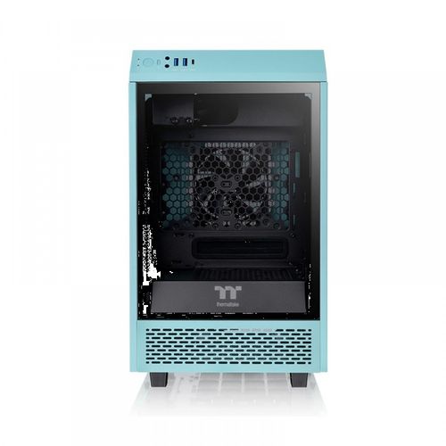 THERMALTAKE Tower 100 TG Type-C ITX (USB-3.2 Gen 2) Mini Tower Cabinet (Turquoise)
