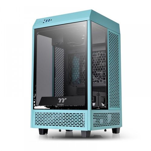 THERMALTAKE Tower 100 TG Type-C ITX (USB-3.2 Gen 2) Mini Tower Cabinet (Turquoise)