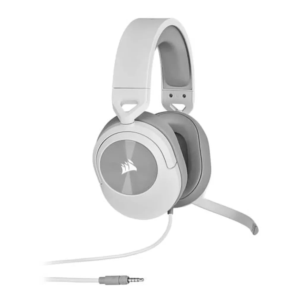 CORSAIR HS55 Wired 7.1 Surround Gaming Headphone With Mic ( White ) ( PC/Mobile/PS)