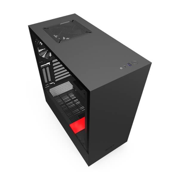 NZXT H510i ATX Mid Tower Cabinet With Tempered Glass Side Panel And ARGB LED Strip (White Black)