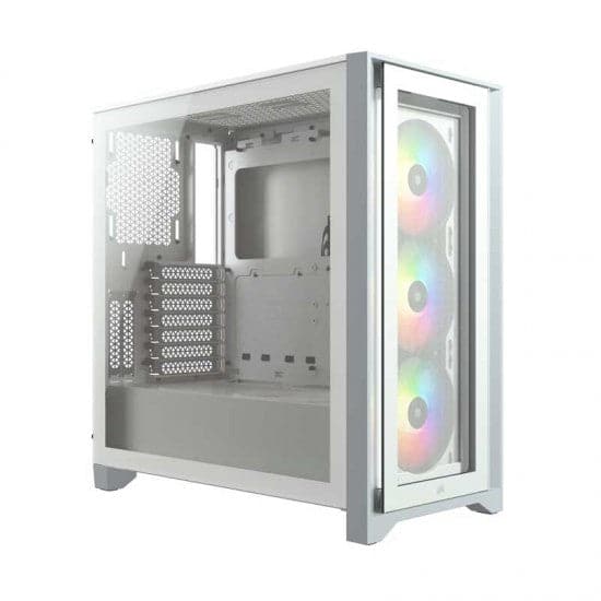 CORSAIR 4000X RGB ATX Mid Tower Cabinet (White)