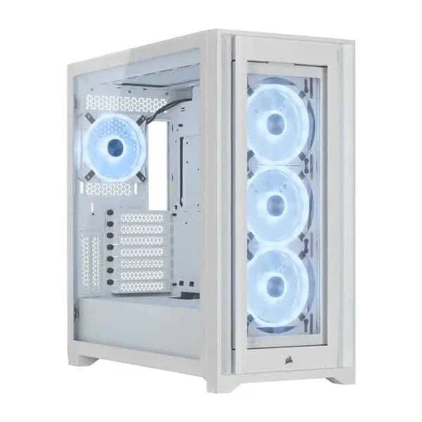 CORSAIR iCUE 5000X RGB QL Edition EATX Mid Tower Cabinet (White)