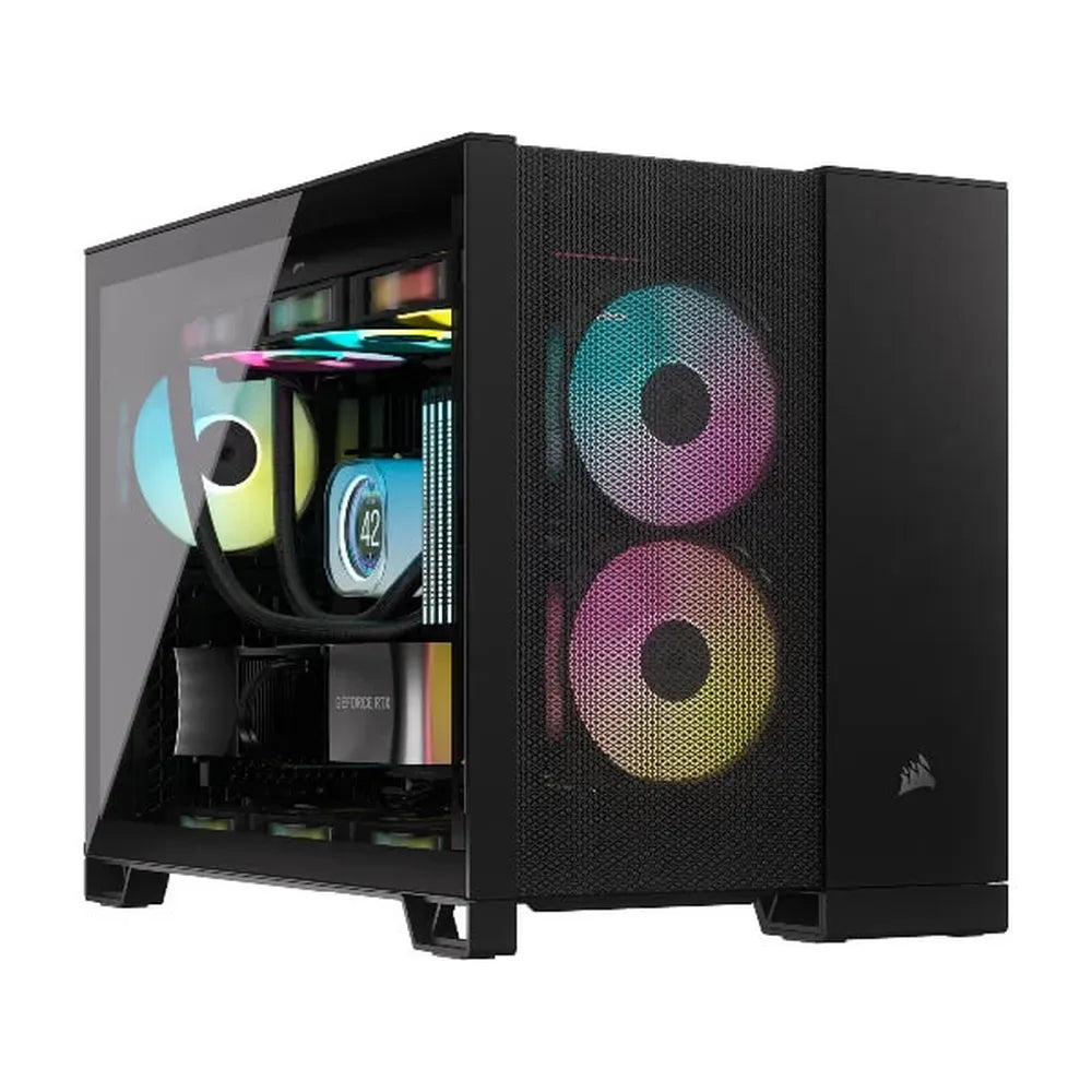 CORSAIR 2500D Airflow MATX Mini Tower Dual Chamber Cabinet (Black)