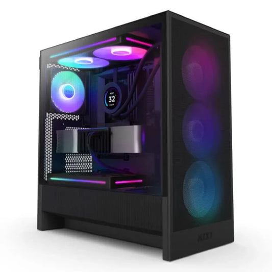 NZXT H5 Flow RGB 2024 Edition EATX Mid Tower Cabinet (Black)