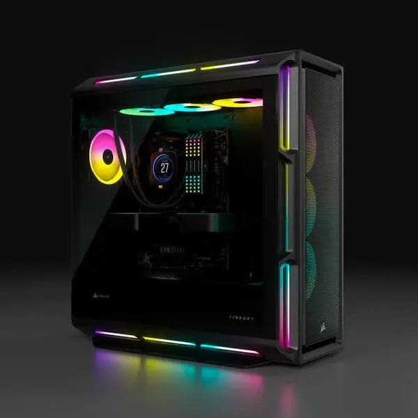 CORSAIR iCUE 5000T RGB EATX Mid Tower Cabinet (Black)