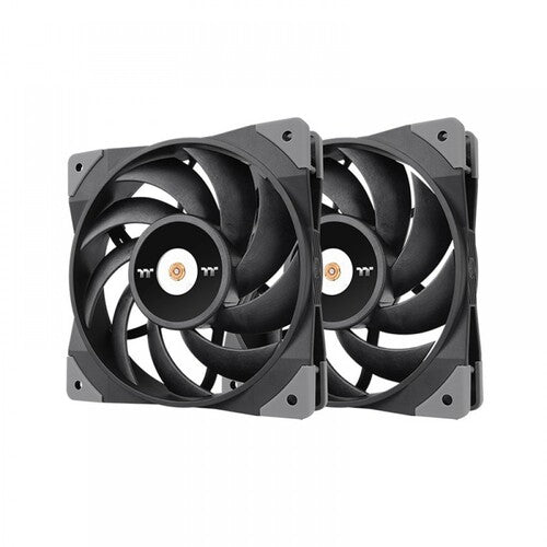 THERMALTAKE ToughFan 12 High Static 120mm Non-RGB Cabinet Fan (Black) (Dual Pack)