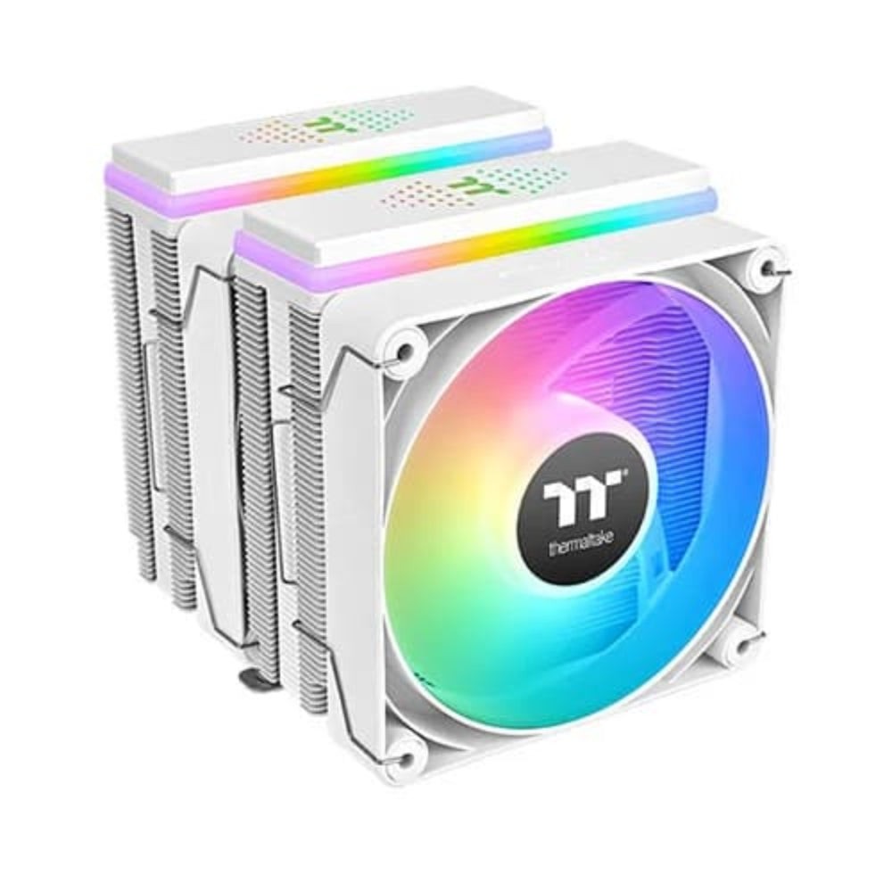 THERMALTAKE Astria 600 ARGB Lighting Dual Tower CPU Air Cooler (White)