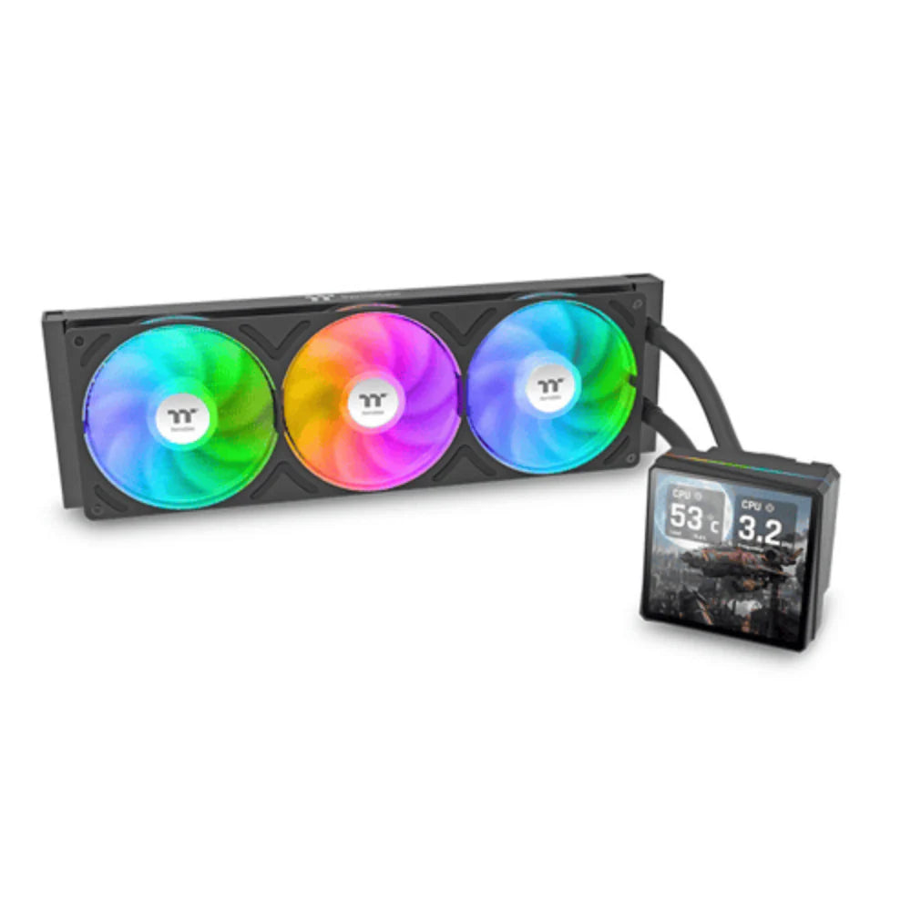 THERMALTAKE TH360 V3 Ultra ARGB Sync 360mm CPU Liquid Cooler ( Black ) ( With LCD Display )