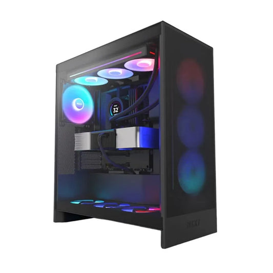 NZXT H7 Flow RGB EATX Mid Tower Cabinet 2024 Edition (Black)