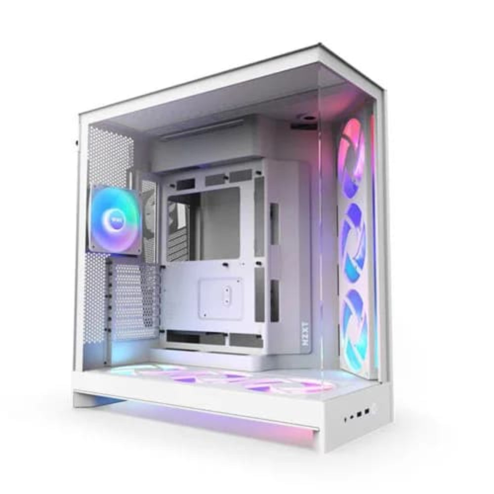 NZXT H9 Flow RGB Plus 2025 Edition EATX Mid Tower Cabinet (White)